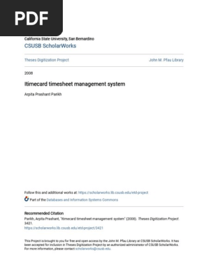 Itimecard Timesheet Management System