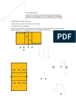 Exercício de passe com deslocamento em grupos de três