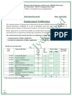 Employment Notification No NIPER-HYD 2023 Adm Non Fac 01