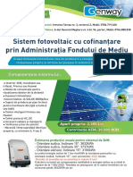 Oferte - Sisteme Fotovoltaice, Programul Casa Verde - AFM - Persoane Fizice - Ianuarie 2023 - TVA 5%