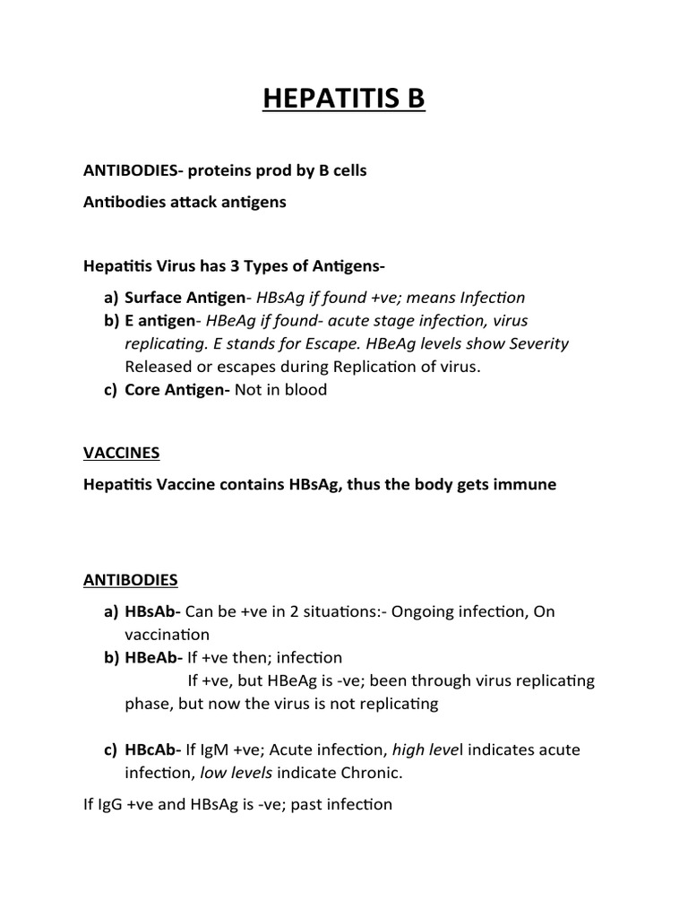 Hepatitis b serology pdf