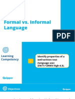 RW 11 12 Unit 8 Lesson 1 Formal vs. Informal Language