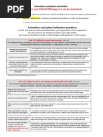 Animation Evaluation Worksheet