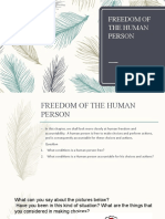 Freedom of The Human Person