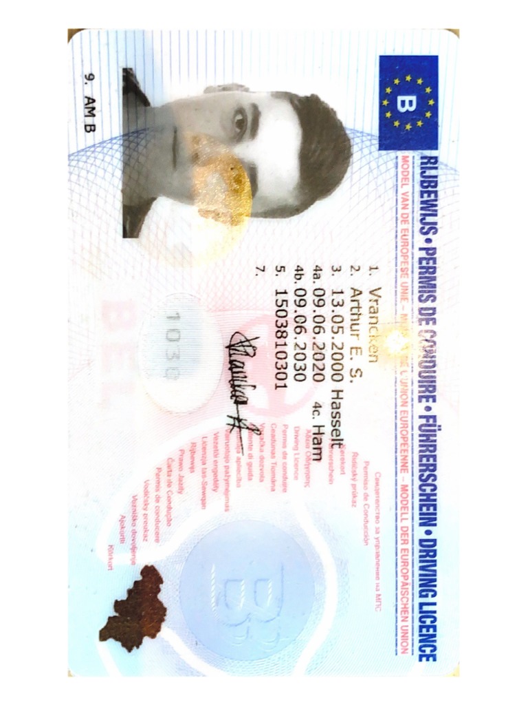 Rijbewijs Arthurvrancken | PDF