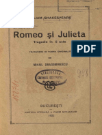 Romeo Si Julieta Shakespeare William Bucuresti 1922