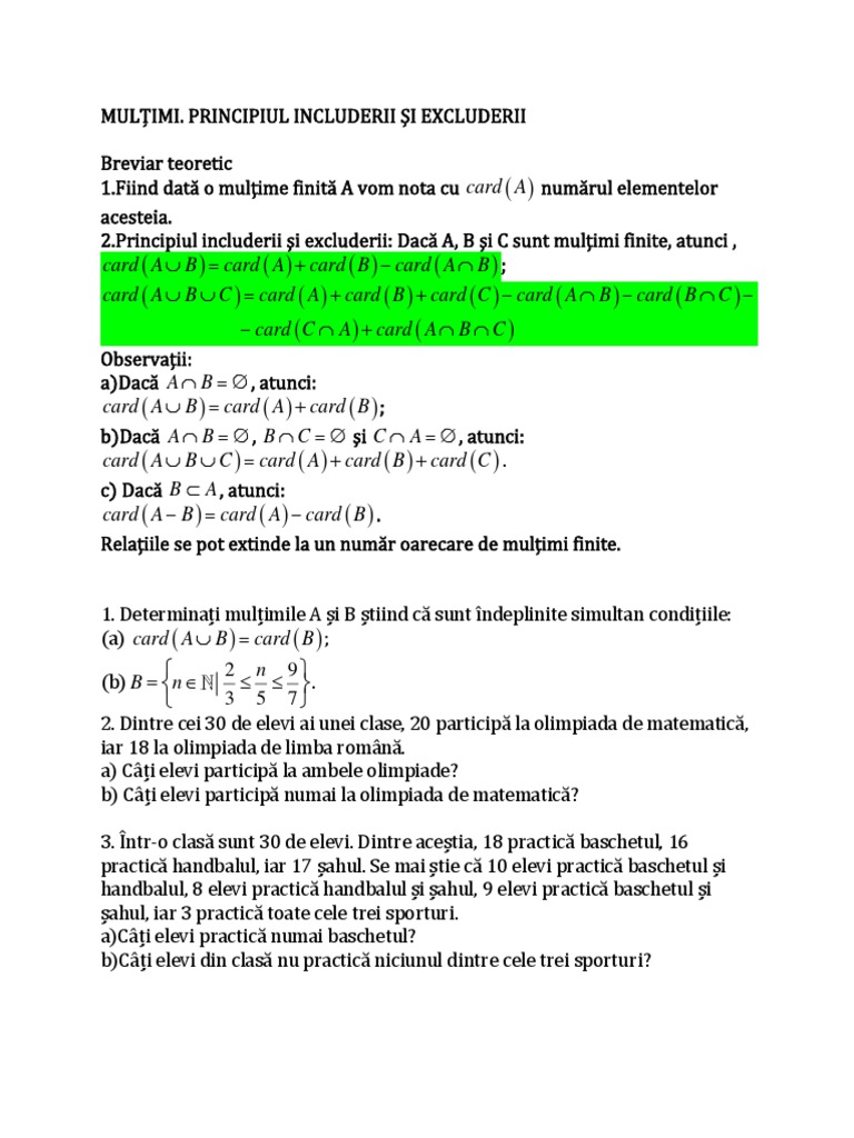 Tema 02 Multimi | PDF