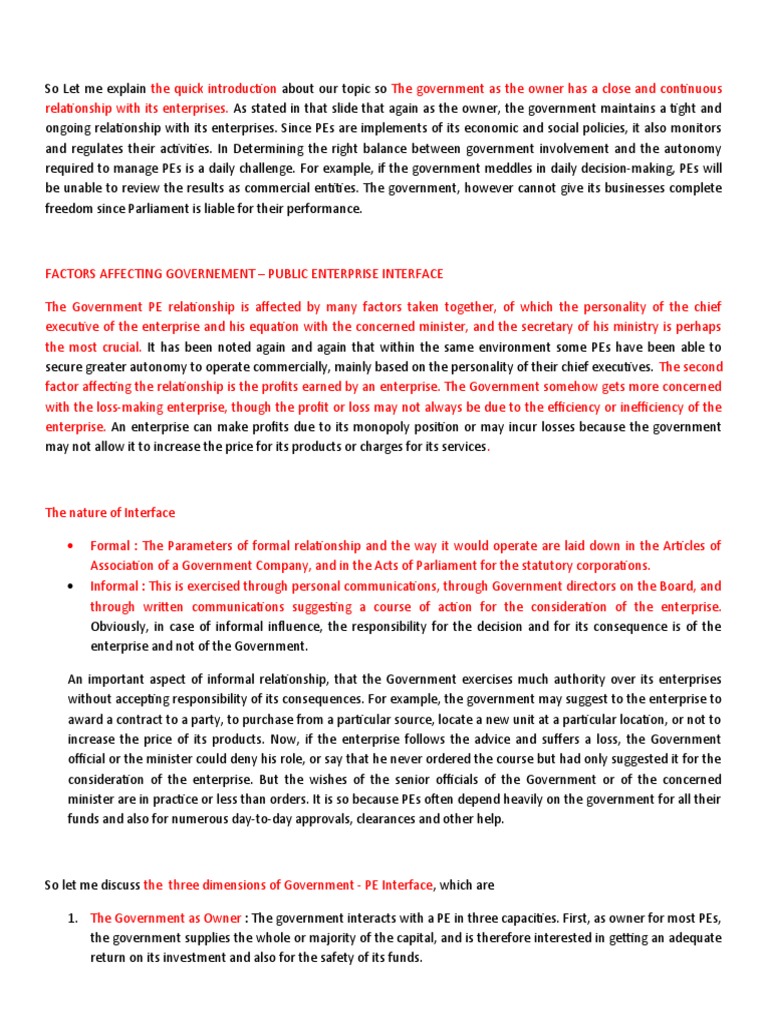 Public Enterprise PDF Banks Profit (Economics)