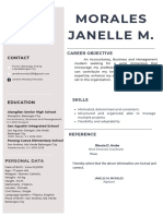 Black White Minimalist CV Resume