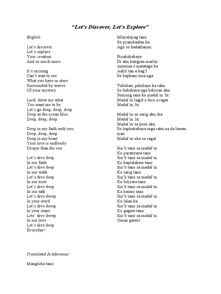 LYRICS PDF
