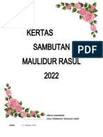 Kertas Kerja Sambutan Maulidurrasul 2021