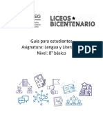 Guia Lenguaje Sobre La Interpretacion de Un Relato A Partir de Su Lectura y Analisis Considerando Conocimientos y Experiencias Personales. 8vo Basico