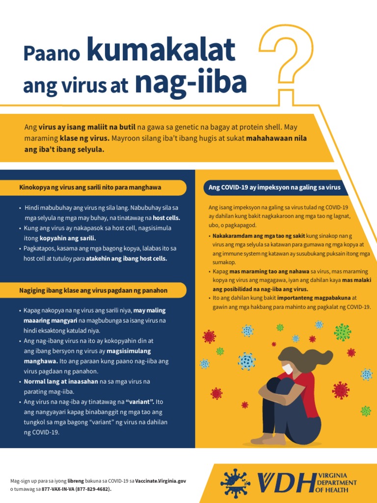 VDH Fact Sheet How Viruses Spread Change Tagalog PDF