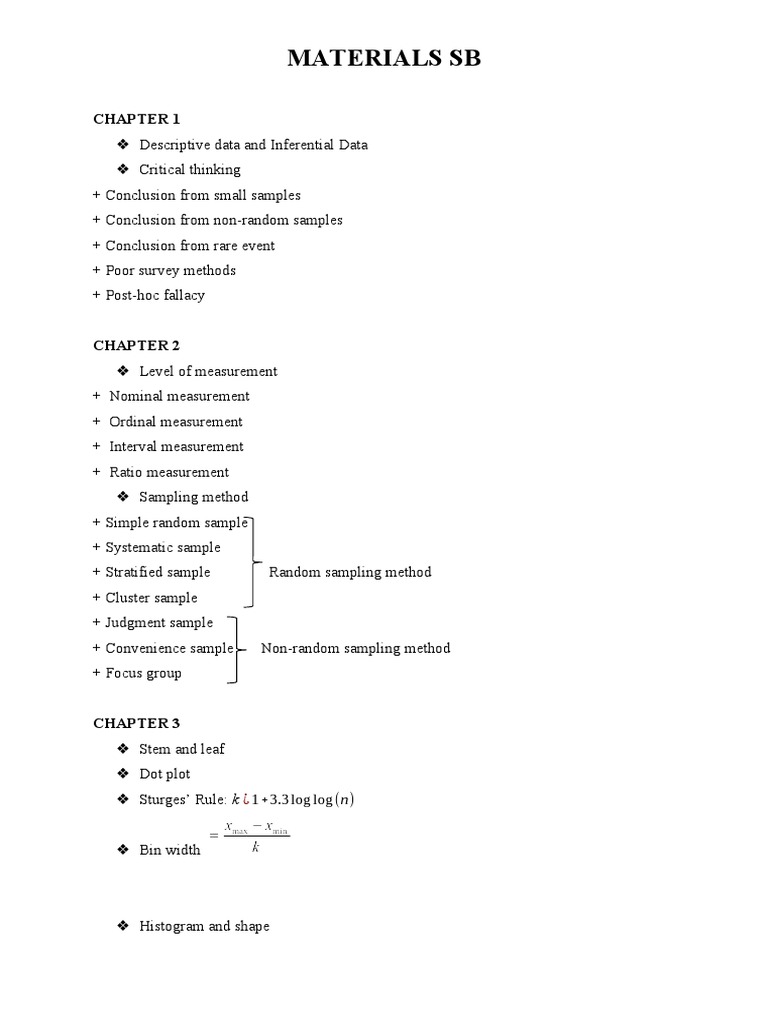 Statistical Methods and Analysis Techniques | PDF | Errors And ...