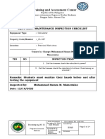  Equipment Maintenance Inspection Checklist