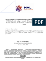 Investigation of Liquid Water Heterogeneities in Large Area PEM Fuel Cells Using A Pseudo-3d Multiphysics Model