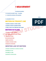 Class 11 Physics Important Questions