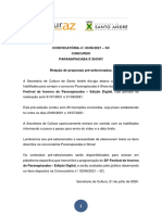 Lista Dos Pré-Selecionados Paranapiacaba É Show