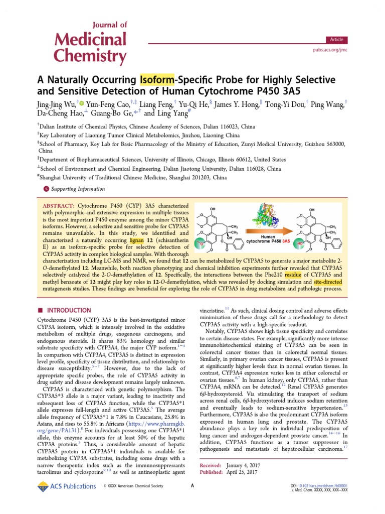 A Naturally Occurring Isoform-Specific Probe For Highly Selective and ...