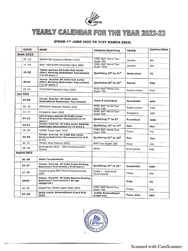 BAI Calendar PDF