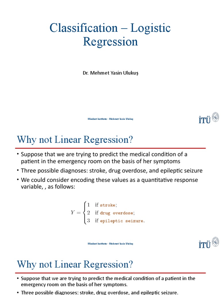 Lecture - 4 - Classification - Logistic Regression | PDF | Logistic ...