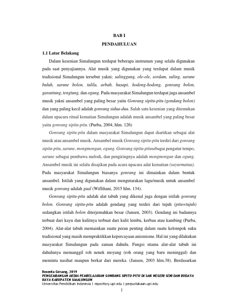 Media Pembelajaran Gonrang Sipitu-Pitu | PDF