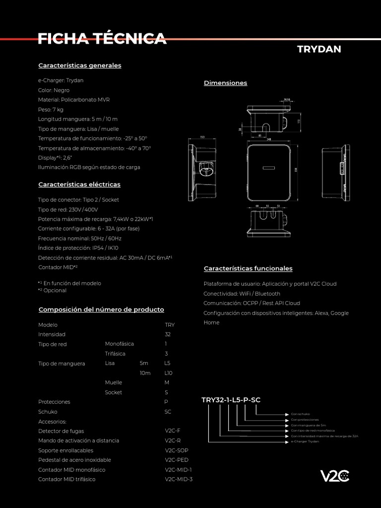 FichaTecnica Trydan | PDF | Energia electrica | Electromagnetismo
