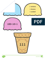 Ficha de Actividad Emparejar Números Descompuestos - Helados