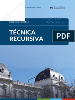 Técnica Recursiva: Cuaderno sobre recursos procesales y estándares internacionales en casos de violencia de género