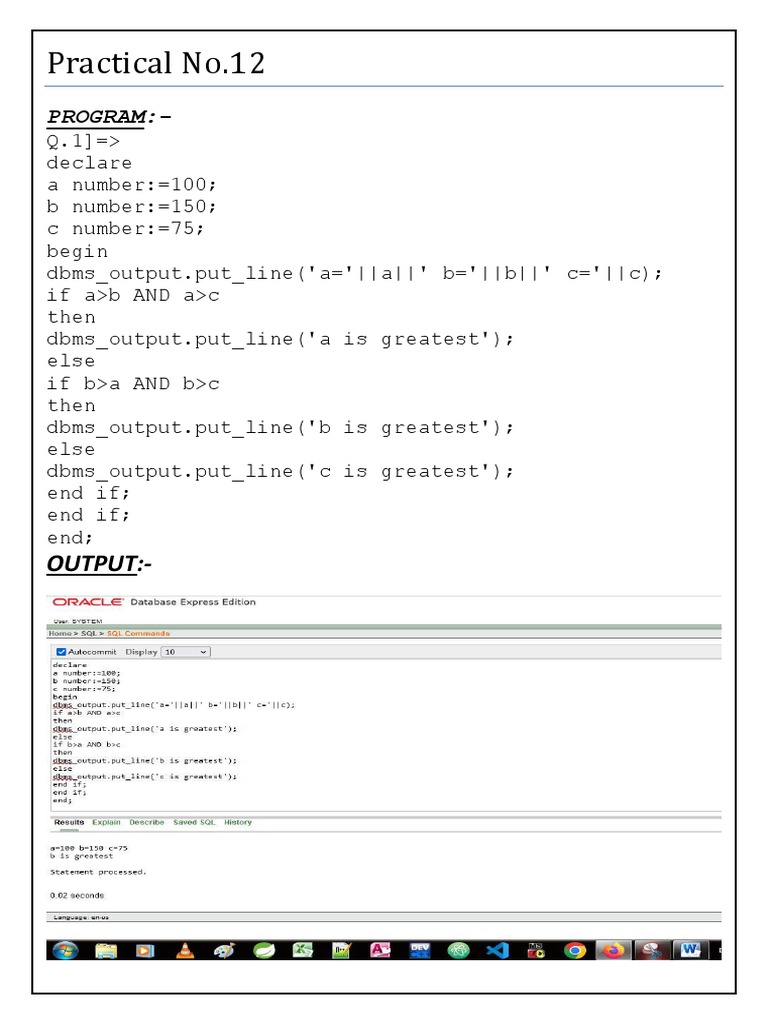 DBMS-Practical No-12 | PDF
