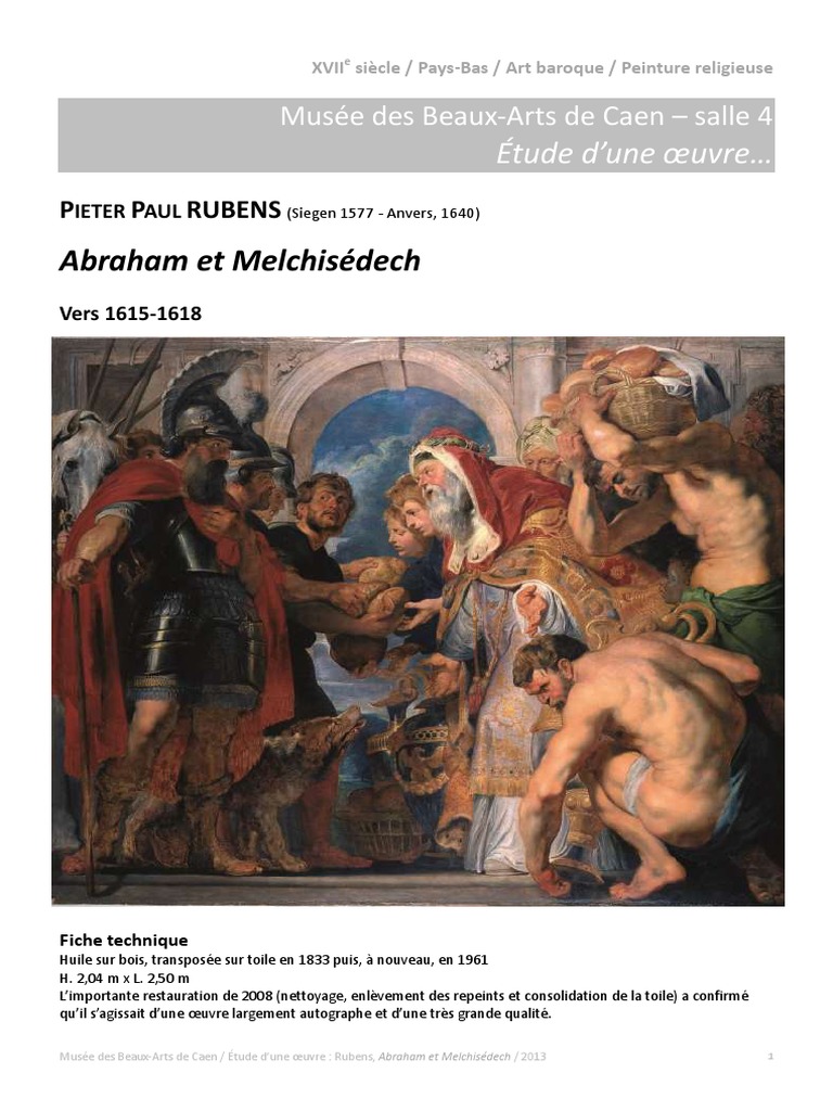 Rubens : Abraham et Melchisédech | PDF | Eucharistie | Cène