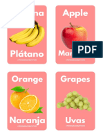 Flash Cards Frutas y Verduras PrimerAbrazoBabyStore