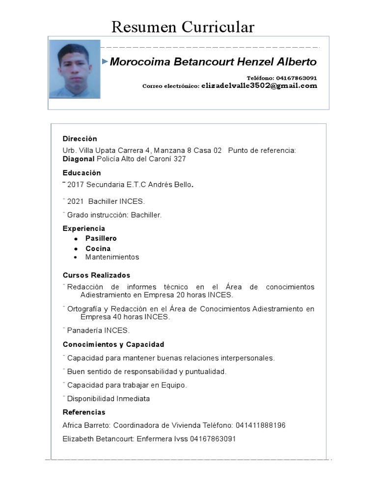 Resumen Curricular PDF - 1687067493