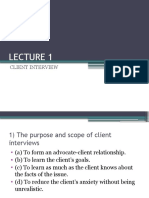 Lecture 1 - Client Interview