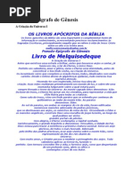 Os Livros Apócrifos da Bíblia - Livro de Melquisedeque - 3 Páginas - Português