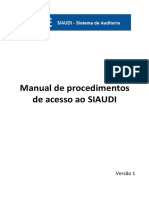 Manual SIAUDI acesso procedimentos versão