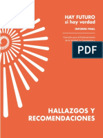 Informe Final Capítulo Hallazgos y Recomendaciones