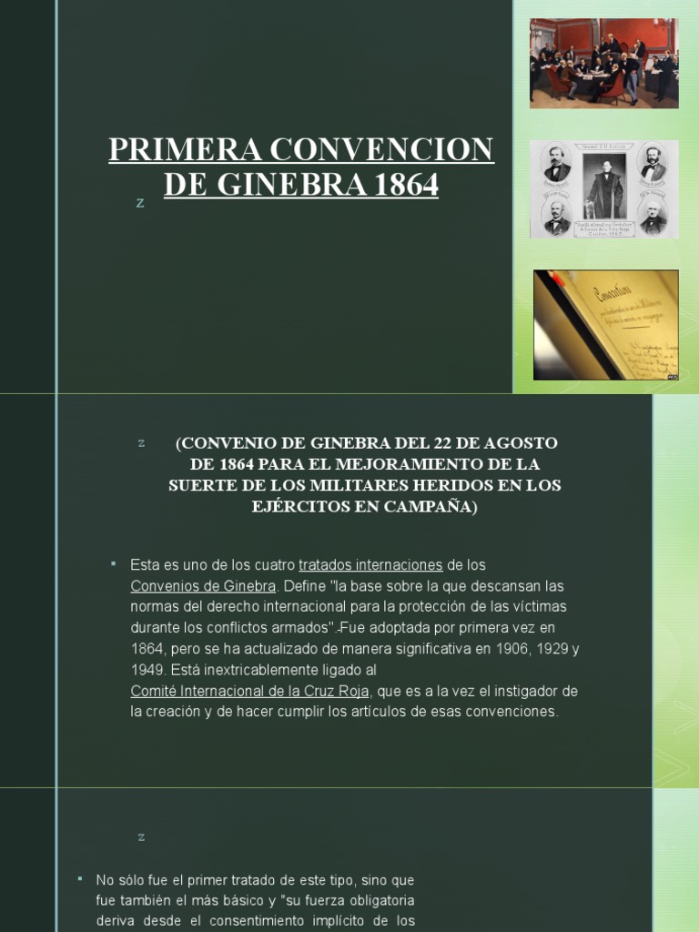 Primera Convención de Ginebra 1864 | PDF | Derecho | Historia