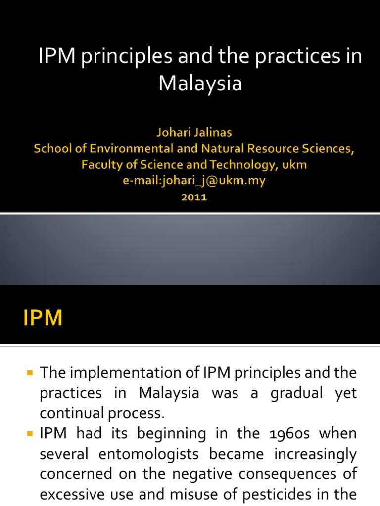 IPM Principles and Practices in Malaysia | PDF | Rice | Organic Farming