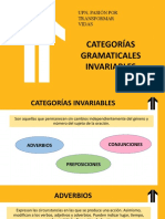 Categorías Gramaticales Invariables Adverbios Preposiciones Conjunciones