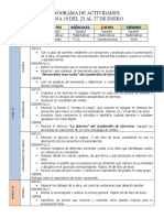 Cronograma de Actividades S19 22 Al 26 Enero 2