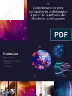 Consideraciones para Aplicación de Instrumentos A Partir de