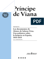 Príncipe de Viana: Los Documentos de Alonso de Salazar Frías. Una Polémica Sobre La Brujería en España, 1610-1614