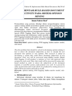 Implementasi Rule-Based Document: Subjectivity Pada Sistem Opinion Mining