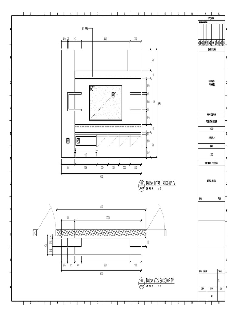 Desain Backdrop TV | PDF