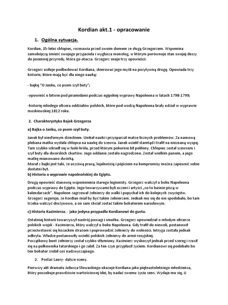 Kordian 1 | PDF