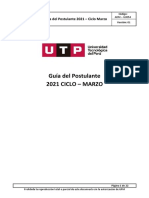 ADM - GU054 Guía Del Postulante 2021 - Ciclo Marzo
