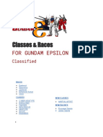Classes & Races, For Gundam Epsilon