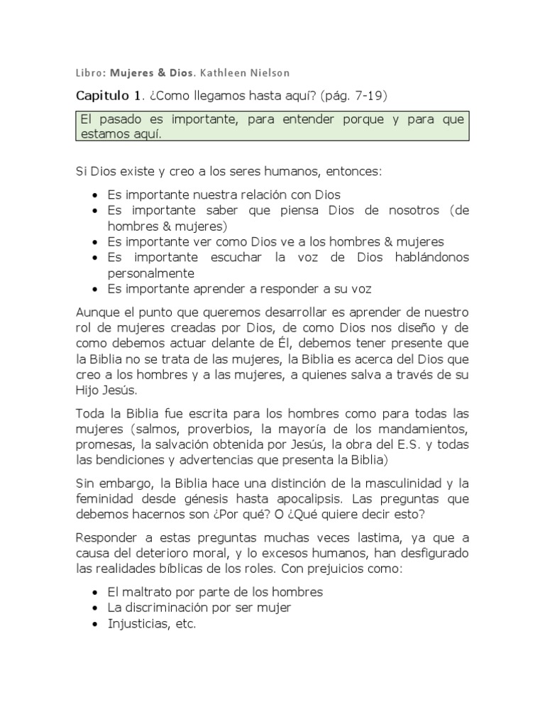Resumen Capitulo 1 Libro Mujeres y Dios | PDF | Imagen de dios | Dios