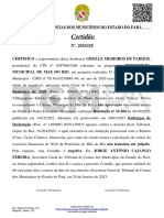 Certidão Tribunal Contas Municípios Pará